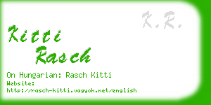kitti rasch business card